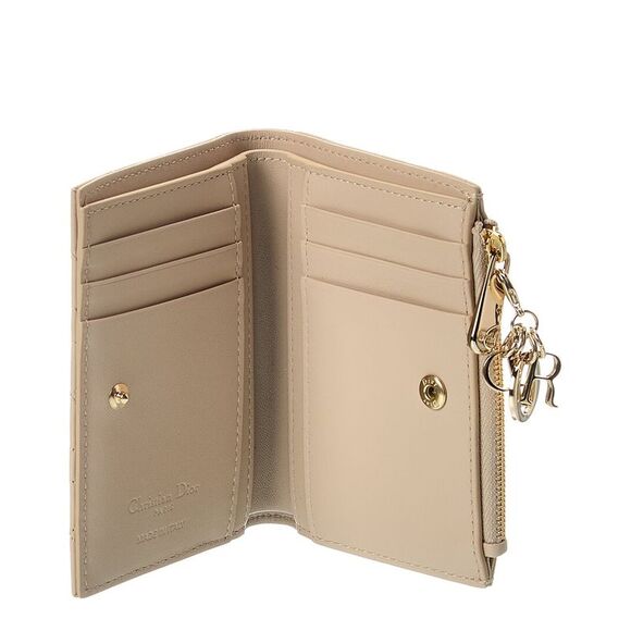 Dior Miss Dior Logo Leather Card Case, Beige - Picture 4 of 5